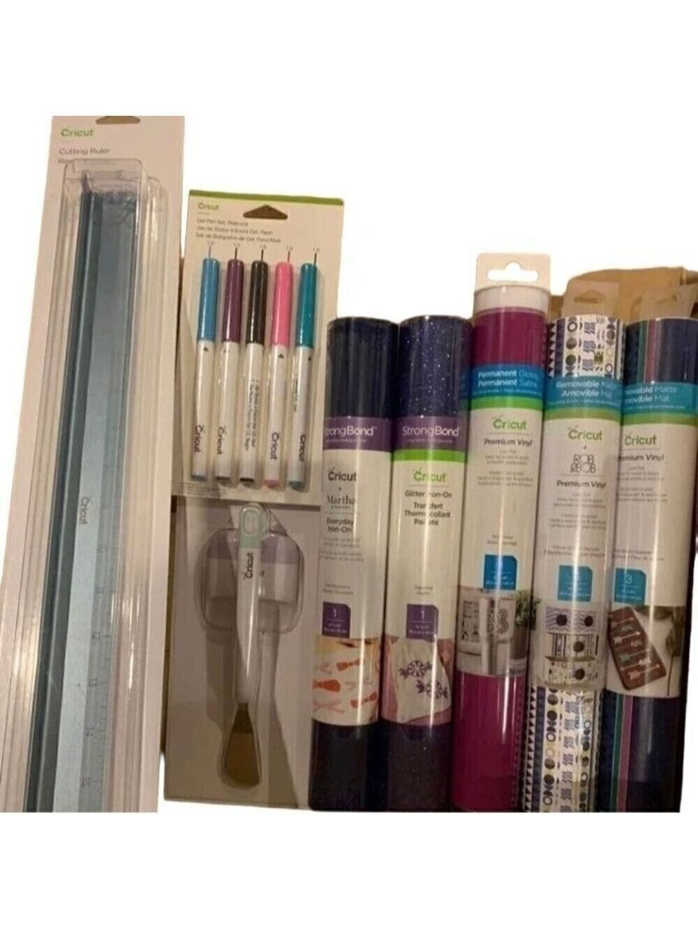 Cricut Lot Vinyl Tools Pens HTV Iron On Permanent Glitter Ruler Gift Crafting